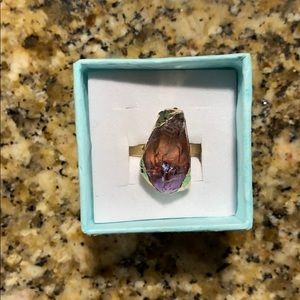 Raw Amethyst Ring/Raw Crystal Ring